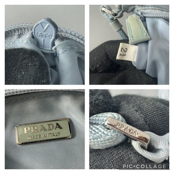 Authentic Prada Pochette Shouler Bag Tessuto Small - Picture 13 of 14
